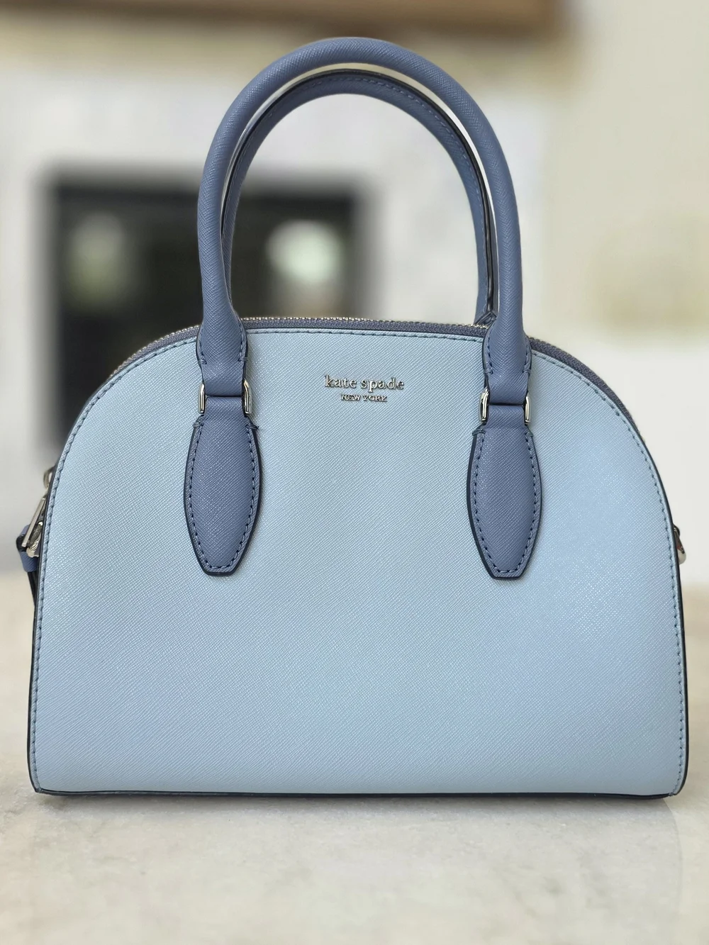 Kate Spade New York Reiley Medium Dome Satchel Blue Colorblock